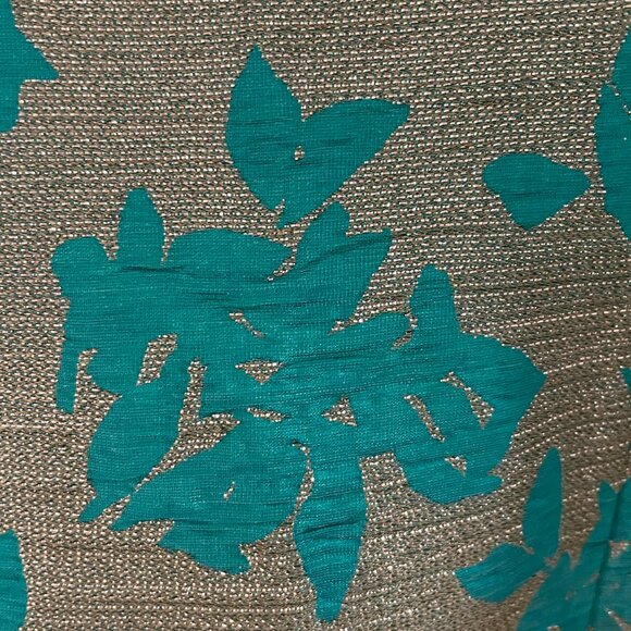 1960s Vintage Green and Gold Lame Mini Dress - Picture 5 of 7